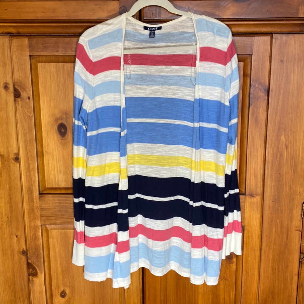 Chaps Women’s Colorful Striped Cardigan
